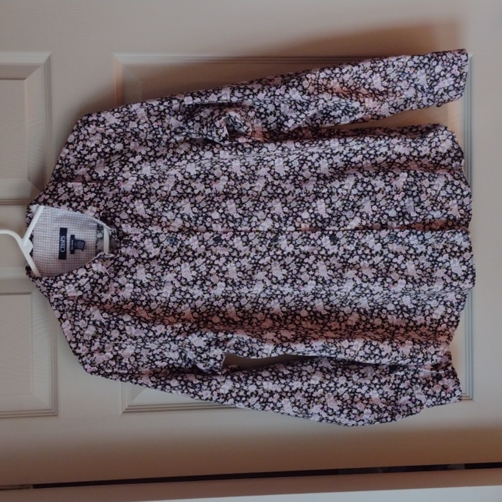 CHAPS men's button down long sleeve shirt floral Large